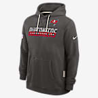 Sudadera con gorro sin cierre Nike Dri-FIT de la NFL para hombre Tampa Bay Buccaneers Sideline Standard Issue - Peltre