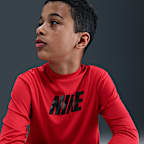 Playera de manga larga Dri-FIT para niño talla grande Nike Swim Hydroguard