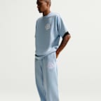 Nike Solo Swoosh fleecebroek met boorden voor heren