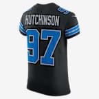 Jersey de fútbol americano Nike Dri-FIT de la NFL Elite para hombre Aidan Hutchinson Detroit Lions