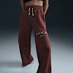 Nike Sportswear Phoenix Fleece Women's High-Waisted Wide-Leg Logo Pants