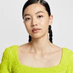 ナイキ スポーツウェア フェニックス コージー ブークレ ウィメンズ ショートスリーブ クロップド ニット トップス