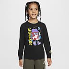 Nike Little Kids' Boxy Peace Long Sleeve T-Shirt - Black