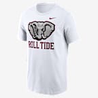 Playera universitaria Nike para hombre Alabama Primetime Logo Mantra - Blanco