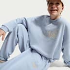 Nike Sportswear Club Fleece Girls' Loose Graphic Trousers