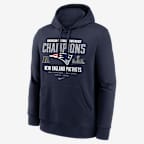 Sudadera con gorro sin cierre Nike de la NFL para hombre New England Patriots 2026 AFC Champions Team Nation - Azul marino