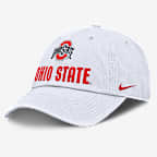 Ohio State Sideline Club Gameday Men's Nike College Adjustable Hat - White