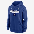 Los Angeles Dodgers 2025 World Series Participant Authentic Collection Women's Nike MLB Pullover Hoodie - Rush Blue