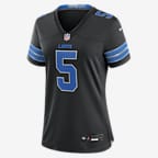 Jersey de fútbol americano Nike de la NFL Game para mujer David Montgomery Detroit Lions - Negro