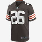 NFL Cleveland Browns (Greedy Williams) Men's Game Football Jersey - Seal Brown