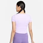 Nike One Fitted Women's Dri-FIT Short-Sleeve Cropped Top