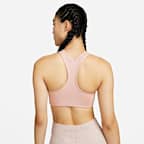 Nike Swoosh Women's Medium-Support Non-Padded Metallic Graphic Sports Bra