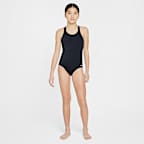 Traje de baño de una pieza de espalda cruzada para niña talla grande Nike Swim