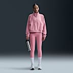 Sudadera de tejido Fleece Therma-FIT oversized de 1/2 cierre para mujer Nike One