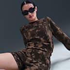 ナイキ スポーツウェア チル テリー ウィメンズ ミッドライズ フレンチテリー プリント ショートパンツ