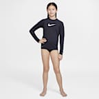 Playera Hydroguard de manga larga para niña talla grande Nike Swim