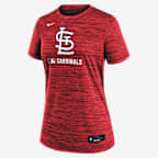 St. Louis Cardinals Authentic Collection Velocity Women's Nike Dri-FIT MLB T-Shirt - Red
