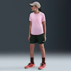 Nike One Fitted Big Kids' (Girls') Dri-FIT Short-Sleeve Top