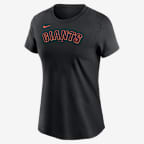 San Francisco Giants Wordmark Women's Nike MLB T-Shirt - Black