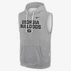 Georgia Sideline Men's Nike Dri-FIT College Sleeveless Pullover Hoodie