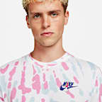 Nike Sportswear Men's Black Light Tie-Dye T-Shirt