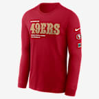 San Francisco 49ers Play To Win Essential Men's Nike NFL Long-Sleeve T-Shirt - Red