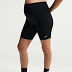 Nike (M) One Dri-FIT Bike Shorts (ca. 20 cm) mit hohem Bund und Taschen für Damen (Schwangere und Mütter)