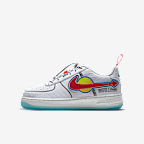 Nike Air Force 1 Low LV8 x LEGO® Collection Older Kids' Shoes - Sail/Tour Yellow/Cobalt Blaze/Rush Red