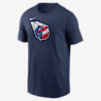 Playera Nike de la MLB para hombre Cleveland Guardians Americana - Azul marino