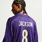 Jersey de juego Nike para hombre Lamar Jackson Baltimore Ravens