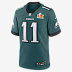 A.J. Brown Philadelphia Eagles Super Bowl LIX Men's Nike NFL Game Jersey - Green