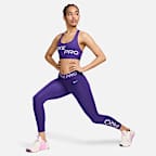 สปอร์ตบรามีกราฟิกผู้หญิงไม่เสริมฟองน้ำ Nike Pro Swoosh Light Support