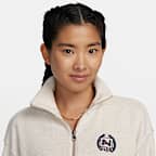 Nike Sportswear Women's Oversized 1/2-Zip Crop Fleece Sweatshirt