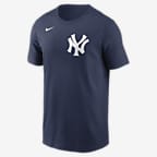 New York Yankees Fuse Wordmark Men's Nike MLB T-Shirt - Navy