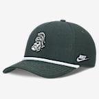 Michigan State Legacy Basketball Rope Rise Men's Nike College Adjustable Hat - Forest Green