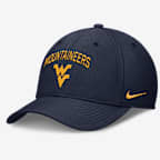 West Virginia On-Field Rise Swoosh Men's Nike Dri-FIT College Hat - Navy