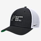 San Antonio Spurs 2024/25 Rise Icon Edition Nike NBA Trucker Cap - Black