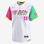 Jersey Nike Dri-FIT ADV de la MLB Limited para hombre Yu Darvish San Diego Padres City Connect - Blanco