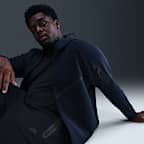 Casaco de lã cardada Windrunner com fecho completo Nike Tech para homem