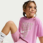 Conjunto de dos piezas de shorts de ciclismo para niños talla pequeña Nike Lace It Up
