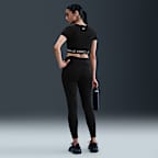 Nike Pro Women's Dri-FIT Short-Sleeve Cropped Graphic Top