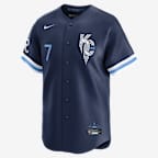 Bobby Witt Jr. Kansas City Royals City Connect Men's Nike Dri-FIT ADV MLB Limited Jersey - Navy