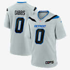 Jahmyr Gibbs Detroit Lions Rivalries Collection Men's Nike NFL Game Jersey - Silver