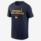 Michigan Courtside Basketball Men's Jordan Brand Dri-FIT College T-Shirt - Navy