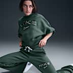 Pants con logotipo de piernas anchas y tiro alto para mujer Nike Sportswear Phoenix Fleece