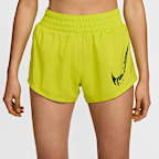 Nike One Women's Dri-FIT Mid-Rise Brief-Lined Graphic Shorts