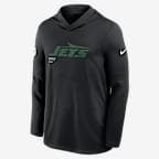 New York Jets Pure Fury Sideline Men's Nike Dri-FIT NFL Long-Sleeve Hooded Top - Black