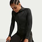 Playera de entrenamiento de cierre completo para mujer Nike Pro Seamless