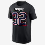 TreVeyon Henderson New England Patriots Carbon Men's Nike NFL T-Shirt - Black