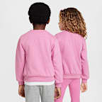 Sudadera de cuello redondo de French Terry para niños talla pequeña Nike